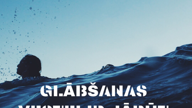 plakāts ar glābšanas vesti